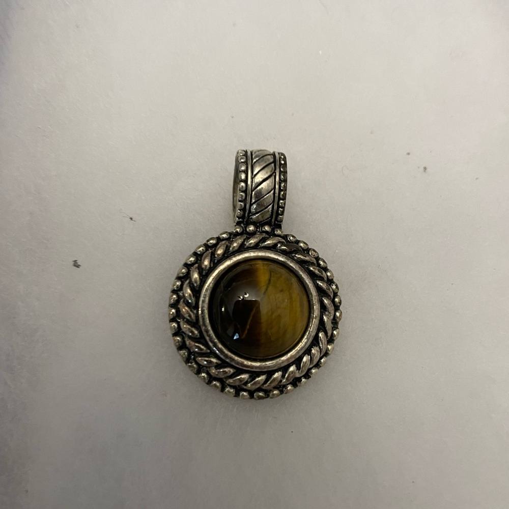 Premier jewelry Tigers Eye pendant silver